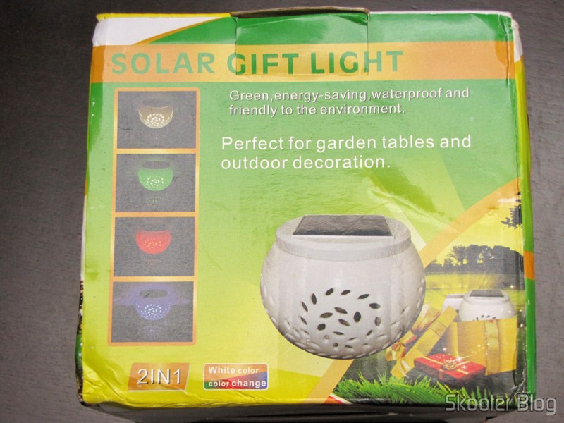 Caixa da Lâmpada Cerâmica Decorativa com Luz Multicolorida, Alimentada com Energia Solar, com Padrão de Folha de Maple, Branca Caixa da Lâmpada Cerâmica Decorativa com Luz Multicolorida, Alimentada com Energia Solar, com Padrão de Folha de Maple, Branca