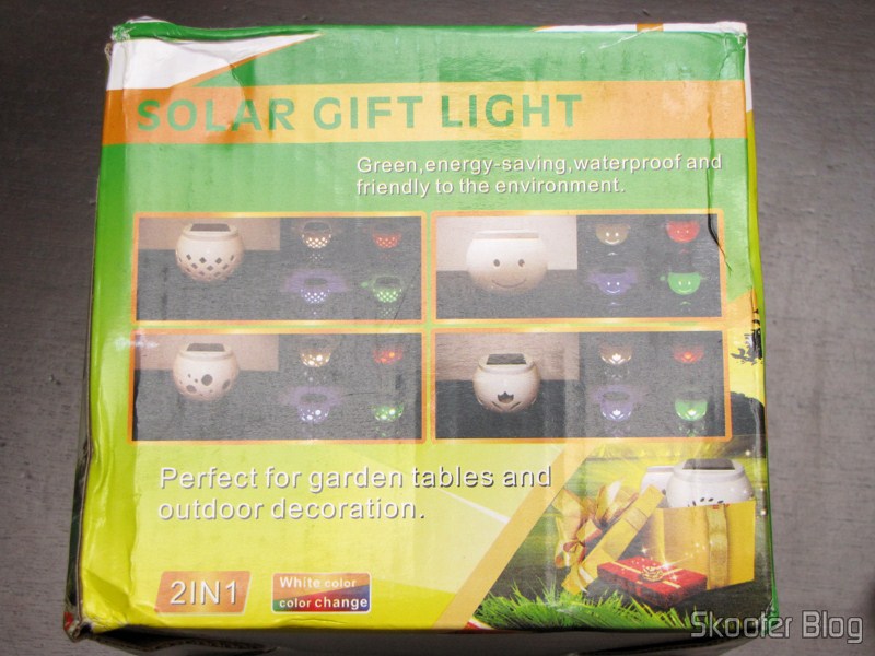 Caixa da Lâmpada Cerâmica Decorativa com Luz Multicolorida, Alimentada com Energia Solar, com Padrão de Folha de Maple, Branca Caixa da Lâmpada Cerâmica Decorativa com Luz Multicolorida, Alimentada com Energia Solar, com Padrão de Folha de Maple, Branca
