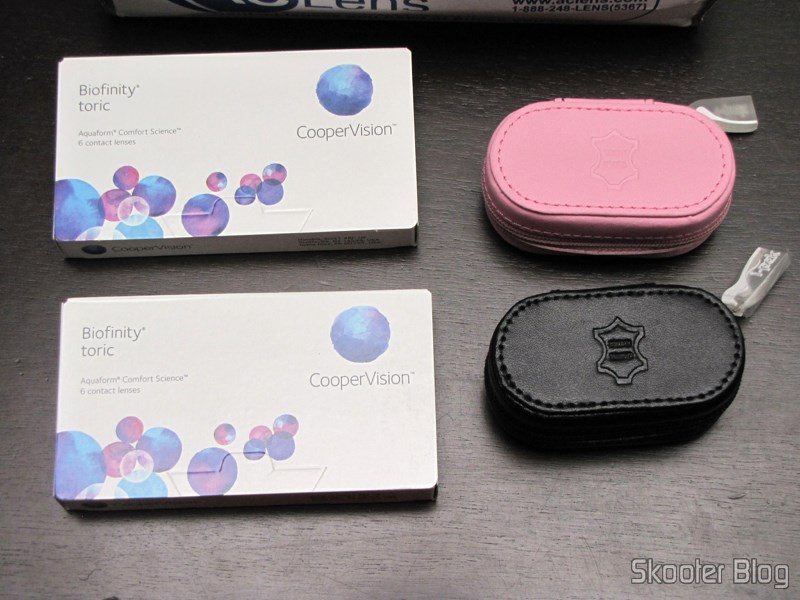 AC Lens: Lentes de Contato Cooper Vision Biofinity Toric e Estojos de Couro para Lentes de Contato 5 Lentes de Contato Cooper Vision Biofinity Toric e Estojos de Couro para Lentes de Contato Amcon (Amcon Leather Contact Lens Cases)