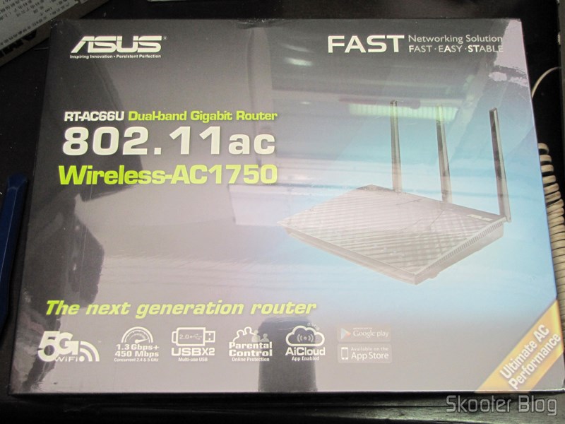 eBay: Roteador Wireless Gigabit 1300Mbps ASUS RT-AC66U (ASUS RT-AC66U 1300 Mbps Gigabit Wireless Router) 5 Caixa do Roteador Wireless Gigabit 1300Mbps ASUS RT-AC66U (ASUS RT-AC66U 1300 Mbps Gigabit Wireless Router)