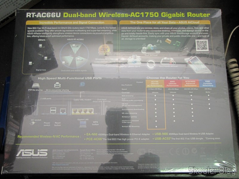 eBay: Roteador Wireless Gigabit 1300Mbps ASUS RT-AC66U (ASUS RT-AC66U 1300 Mbps Gigabit Wireless Router) 7 Caixa do Roteador Wireless Gigabit 1300Mbps ASUS RT-AC66U (ASUS RT-AC66U 1300 Mbps Gigabit Wireless Router)