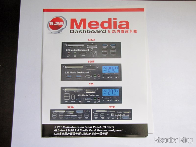 DealExtreme (DX): Painel Frontal 5.25″ Multi-Função Tudo-em-Um USB 2.0 / 3.0 e Leitor de Cartões (All-in-1 5.25″ USB 2.0 / 3.0 Multi-Function Front Panel Media Card Reader Dashboard) 8 Manual de instruções do Painel Frontal 5.25″ Multi-Função Tudo-em-Um USB 2.0 / 3.0 e Leitor de Cartões (All-in-1 5.25″ USB 2.0 / 3.0 Multi-Function Front Panel Media Card Reader Dashboard)