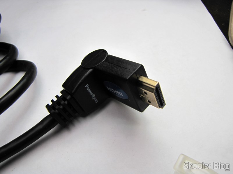 DealExtreme (DX): Cabo HDMI PowerSync Genuíno Folheado a Ouro Macho/Macho c/ 3 Metros (Genuine PowerSync Gold Plated HDMI Male to Male M/M Connection Cable (3M-Length)) 9 Cabo HDMI PowerSync Genuíno Folheado a Ouro Macho/Macho c/ 3 Metros (Genuine PowerSync Gold Plated HDMI Male to Male M/M Connection Cable (3M-Length)), com plug rotacionável