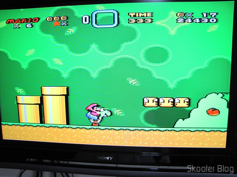Play-Asia: Cabo SCART RGB para Super Nintendo (SNES), Super Famicom, Gamecube e Nintendo 64 (RGB Cable) 15 Imagem do Super Nintendo com o Cabo SCART RGB para Super Nintendo (SNES), Super Famicom, Gamecube e Nintendo 64 (RGB Cable)