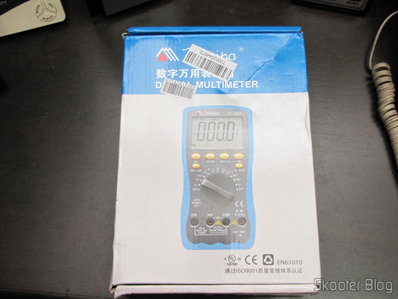DealExtreme (DX): Multímetro Digital Minipa ET-997 com LCD de 3.0" (Tensão + Corrente + Resistência + Temperatura / 1*6F22) (ET-997 3.0" LCD Handheld Digital Multimeter (Voltage + Current + Resistance + Temperature / 1*6F22)) 9 Embalagem do Multímetro Digital Minipa ET-997 com LCD de 3.0" (Tensão + Corrente + Resistência + Temperatura / 1*6F22) (ET-997 3.0" LCD Handheld Digital Multimeter (Voltage + Current + Resistance + Temperature / 1*6F22))