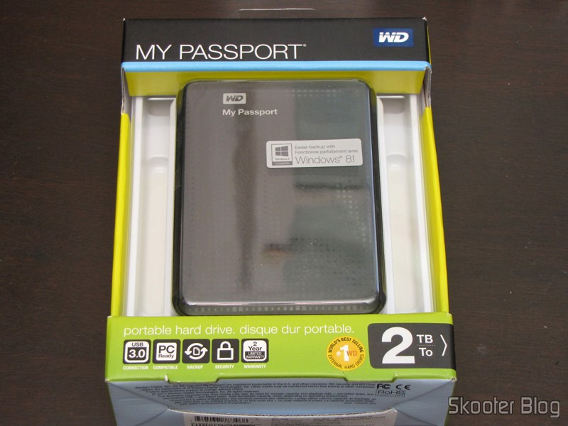 Amazon via Shipito: Disco Rígido (HD) Externo Portátil WD My Passport 2TB USB 3.0 Preto (WD My Passport 2TB Portable External Hard Drive Storage USB 3.0 Black) 7 Disco Rígido (HD) Externo Portátil WD My Passport 2TB USB 3.0 Preto (WD My Passport 2TB Portable External Hard Drive Storage USB 3.0 Black), em sua embalagem