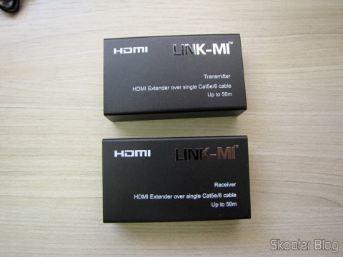 DealExtreme (DX): Conjunto Transmissor + Receptor Extensor de HDMI LINK-MI LM-EX11 (LINK-MI LM-EX11 HDMI Extender Transmitter + Receiver Set - Black) 18 Transmissor (acima) e Receptor (abaixo) do Conjunto Transmissor + Receptor Extensor de HDMI LINK-MI LM-EX11 (LINK-MI LM-EX11 HDMI Extender Transmitter + Receiver Set - Black)