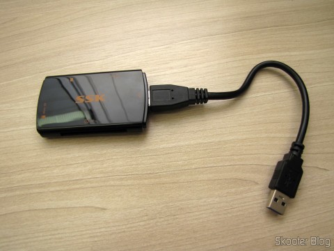 DealExtreme (DX): Leitor de Cartões SD, Micro SD / TF / MS / CF SSK SCRM059 USB 3.0 Alta Velocidade 5Gbps 19 Leitor de Cartões SD, Micro SD / TF / MS / CF SSK SCRM059 USB 3.0 Alta Velocidade 5Gbps (SSK SCRM059 High Speed 5Gbps USB 3.0 SD, Micro SD / TF / MS / CF Card Reader - Black (64GB))