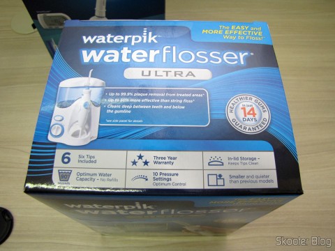 Waterpik Ultra Water Flosser, em sua embalagem
