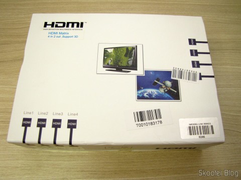 DealExtreme (DX): Matriz HDMI 1080p LINK-MI LM-MX03 - 4 Entradas / 2 Saídas (LINK-MI LM-MX03 1080p HDMI Matrix - Black (4-In / 2-Out)) 6 Matriz HDMI 1080p LINK-MI LM-MX03 - 4 Entradas / 2 Saídas (LINK-MI LM-MX03 1080p HDMI Matrix - Black (4-In / 2-Out)), em sua embalagem