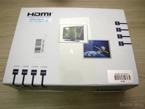 DealExtreme (DX): Switch HDMI c/ Controle Remoto LINK-MI LM-SW04 1080p 3D 5 entradas p/ 1 saída (LINK-MI LM-SW04 1080P 3D 5 in 1 out HDMI Switch w/ Remote Control – Black) 4 Switch HDMI c/ Controle Remoto LINK-MI LM-SW04 1080p 3D 5 entradas p/ 1 saída (LINK-MI LM-SW04 1080P 3D 5 in 1 out HDMI Switch w/ Remote Control - Black), em sua embalagem
