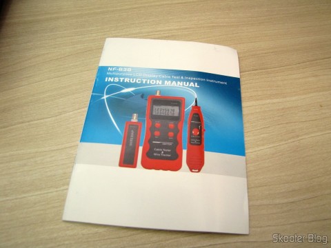 Manual de Instruções do Testador de Cabos de Rede LAN, Telefone, USB, BNC e Firewire com Rastreador de Cabos e Display LCD (Network LCD LAN Cable Tester Phone Wire Tracker RJ45 RJ11 BNC USB Scanner 5E, 6E)