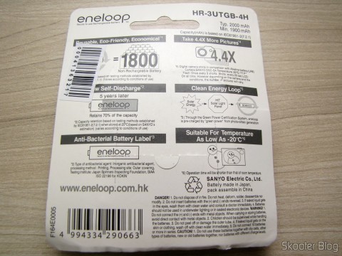 Embalagem com 4 Pilhas Recarregáveis AA NiMH 1.2V 1900mAh Sanyo Eneloop Genuínas que faltava