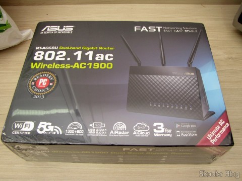 Roteador ASUS RT-AC68U Dual Band Gigabit Router 802.11ac Wireless-AC1900