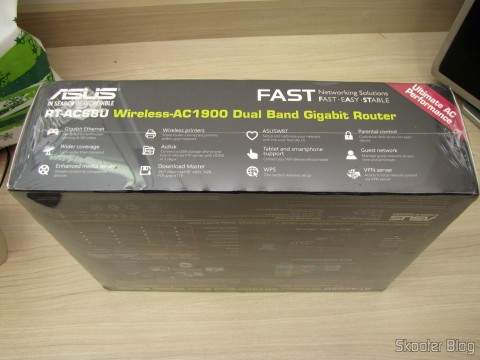 Roteador ASUS RT-AC68U Dual Band Gigabit Router 802.11ac Wireless-AC1900