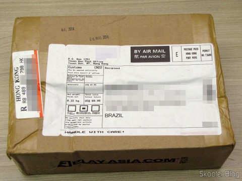 Caixa da Play-Asia com a Câmera do Playstation 4 (Playstation 4 Camera)