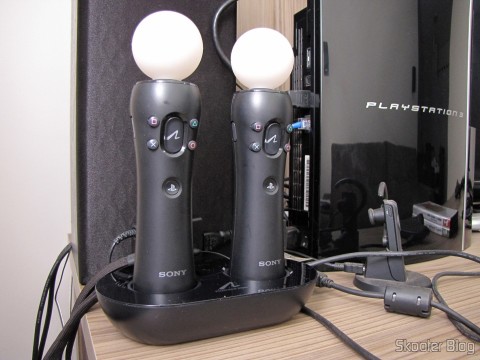 Playstation Move Charging Station, em funcionamento