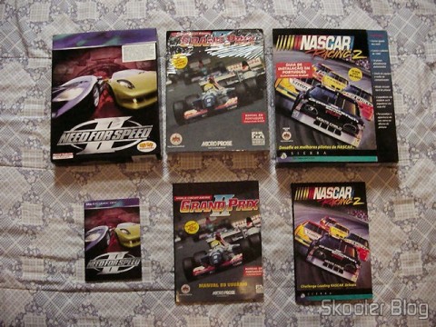 Playstation One: Embalagem e Acessórios. E um pouco de PCs... 6 As séries Need for Speed, Grand Prix e Nascar também estavam entre minhas preferidas. Garimpei promoção desses 3 aí, em 3 lojas diferentes, na finada Fenasoft.