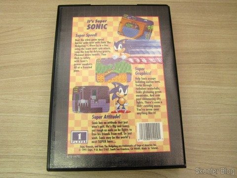 Cartucho Sonic The Hedgehog em sua caixinha