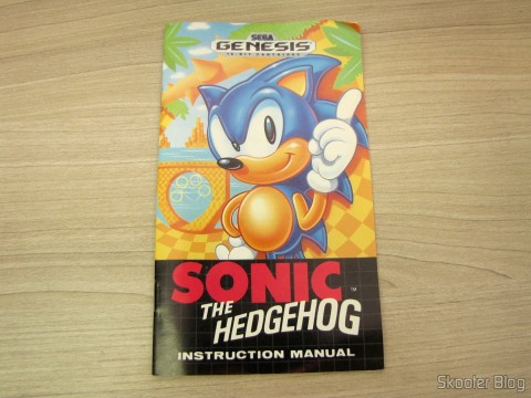 Manual do Sonic The Hedgehog do Sega Genesis