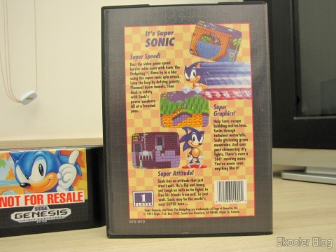 Cartucho Sonic The Hedgehog do Sega Genesis