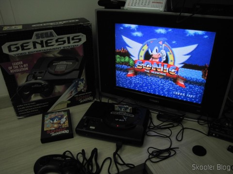 Sega Genesis, em funcionamento