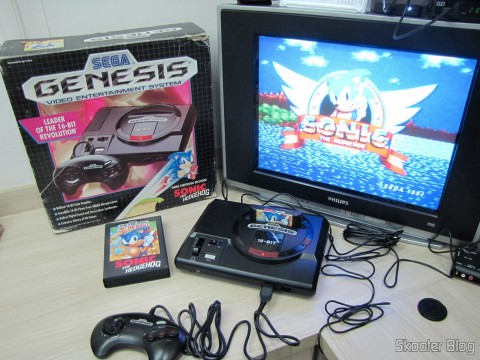 Sega Genesis, em funcionamento