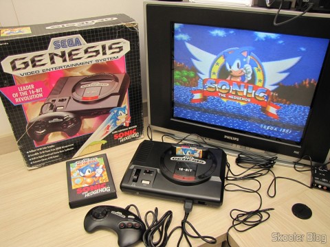 Sega Genesis, em funcionamento