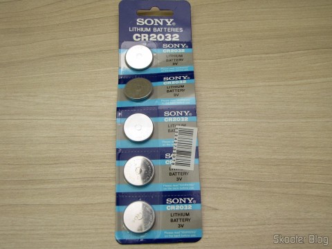 Cartela com 5 Baterias Botão CR2032 3V (CR2032 3V Cell Button Battery (5-Pack))