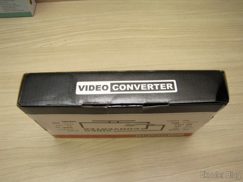 Conversor de Video Componente (YPbPr), S-Video, Video Composto (CVBS) e Áudio Estéreo para HDMI (YPbPr + CVBS + S-video to HDMI Video Converter - Black (100~240V)), em sua embalagem