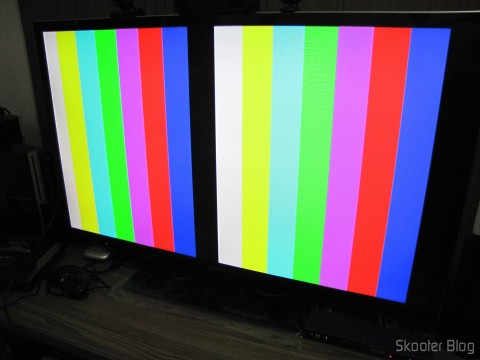 Padrão de Cores gerado pelo Conversor de Video Componente (YPbPr), S-Video, Video Composto (CVBS) e Áudio Estéreo para HDMI (YPbPr + CVBS + S-video to HDMI Video Converter - Black (100~240V))