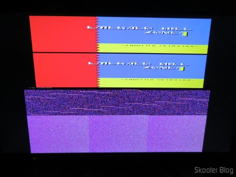 Sonic The Hedgehog 2 no Framemeister XRGB Mini , não funciona o modo de tela dividida (480i)