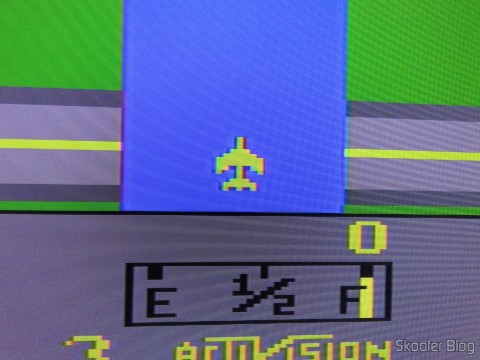 Detalhe do River Raid no Atari 2600 via Framemeister