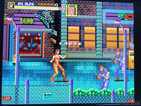 Streets of Rage no Sega Genesis via Framemeister XRGB Mini
