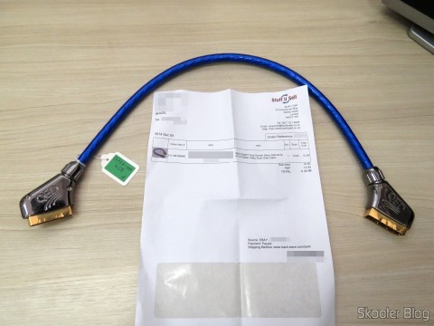 QED SQART Dual Screen Silver Reference AV 0.5 Meter Video Scart Data Cable e invoice