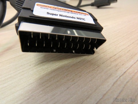 Plug SCART do Cabo SCART RGB para Super Nintendo (SNES) NTSC / PAL-M com CSYNC