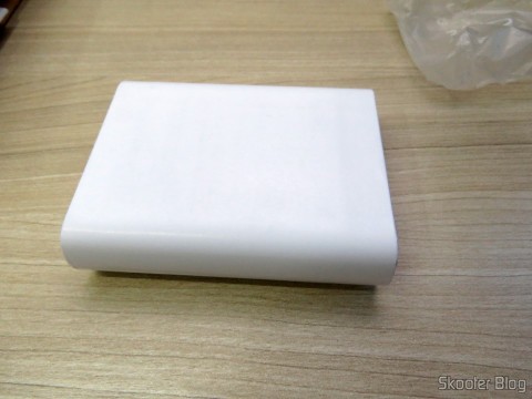 XIAOMI Genuine 10400mAh USB Mobile Power Source Bank w/ 4-LED Indicators - Silver + White em sua embalagem