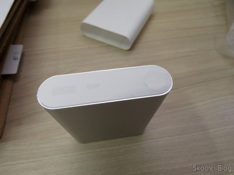 XIAOMI Genuine 10400mAh USB Mobile Power Source Bank w/ 4-LED Indicators - Silver + White