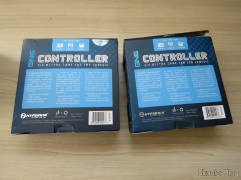 Stone Age Gamer: Genesis "GN6" Controller (Hyperkin) 11 Os dois Genesis "GN6" Controller (Hyperkin), em suas embalagens