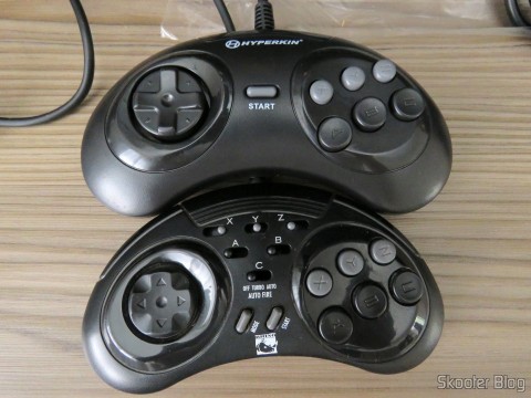 Stone Age Gamer: Genesis "GN6" Controller (Hyperkin) 26 Genesis "GN6" Controller (Hyperkin) ao lado do ASCII 'Rhino'