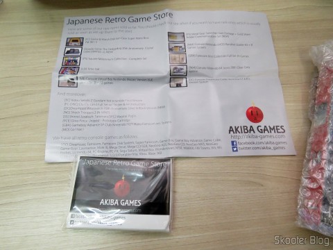 Papelada que o vendedor enviou junto com o Sony Playstation AV Adapter SCPH-1160