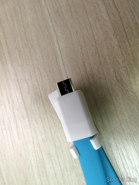 Xiaomi Flat Micro USB Male to USB 2.0 Male Data Sync / Charging Cable – Blue (20cm)