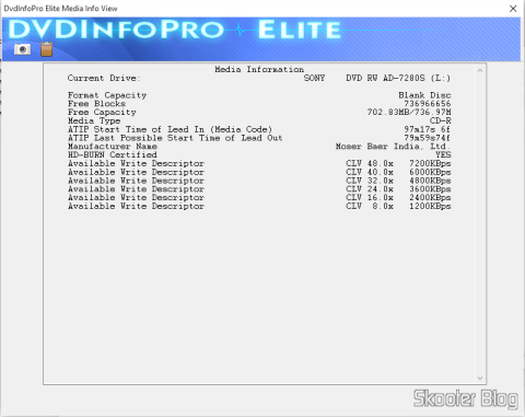 CD-R Sony no DVDInfoPro