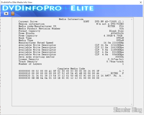 DVD+R Sony no DVDInfoPro