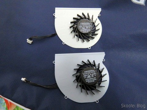 O Ventilador de Refrigeração para Dell Latitude E6220 - Forcecon DFS400805L10T FAA6 antigo com defeito e o novo