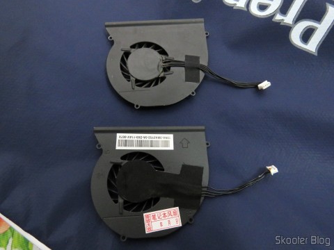 O Ventilador de Refrigeração para Dell Latitude E6220 - Forcecon DFS400805L10T FAA6 antigo com defeito e o novo
