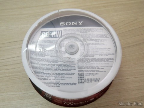 Embalagem com 25 CD-RW Sony