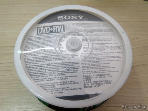 Embalagem com 25 DVD+RW Sony