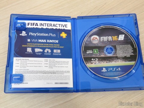 Fifa 16 (PS4): folhetos e blu-ray