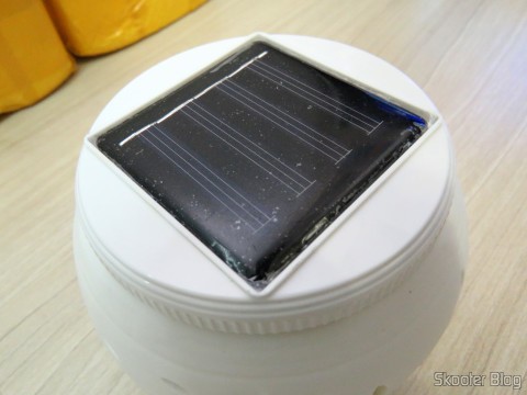 Lâmpada Decorativa de Mesa e Jardim Solar Cerâmica com 2 LEDs